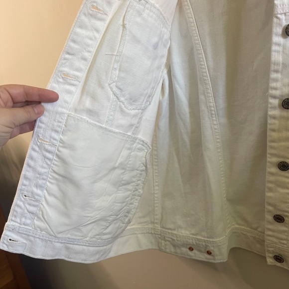 Old Navy White Denim Jacket Size XL - Picture 3 of 4